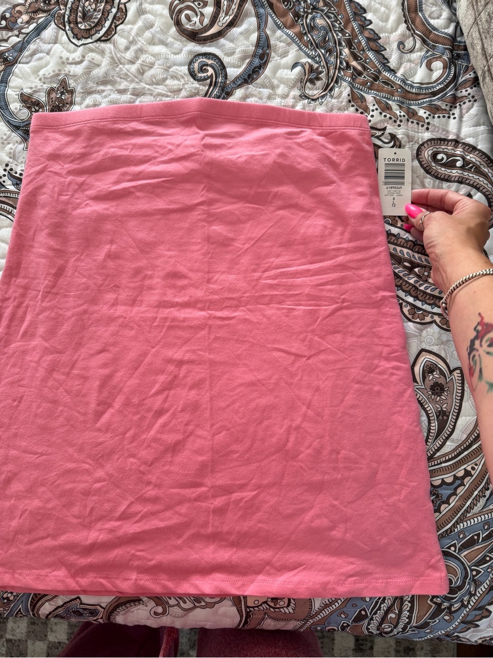 Torrid Coral Pink Stretch Knit Tube Top